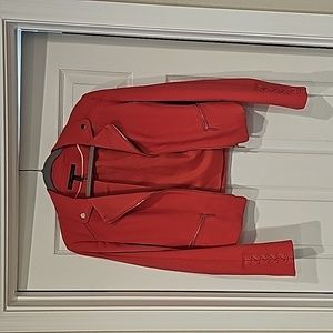 Cropped, fitted zip up jacket